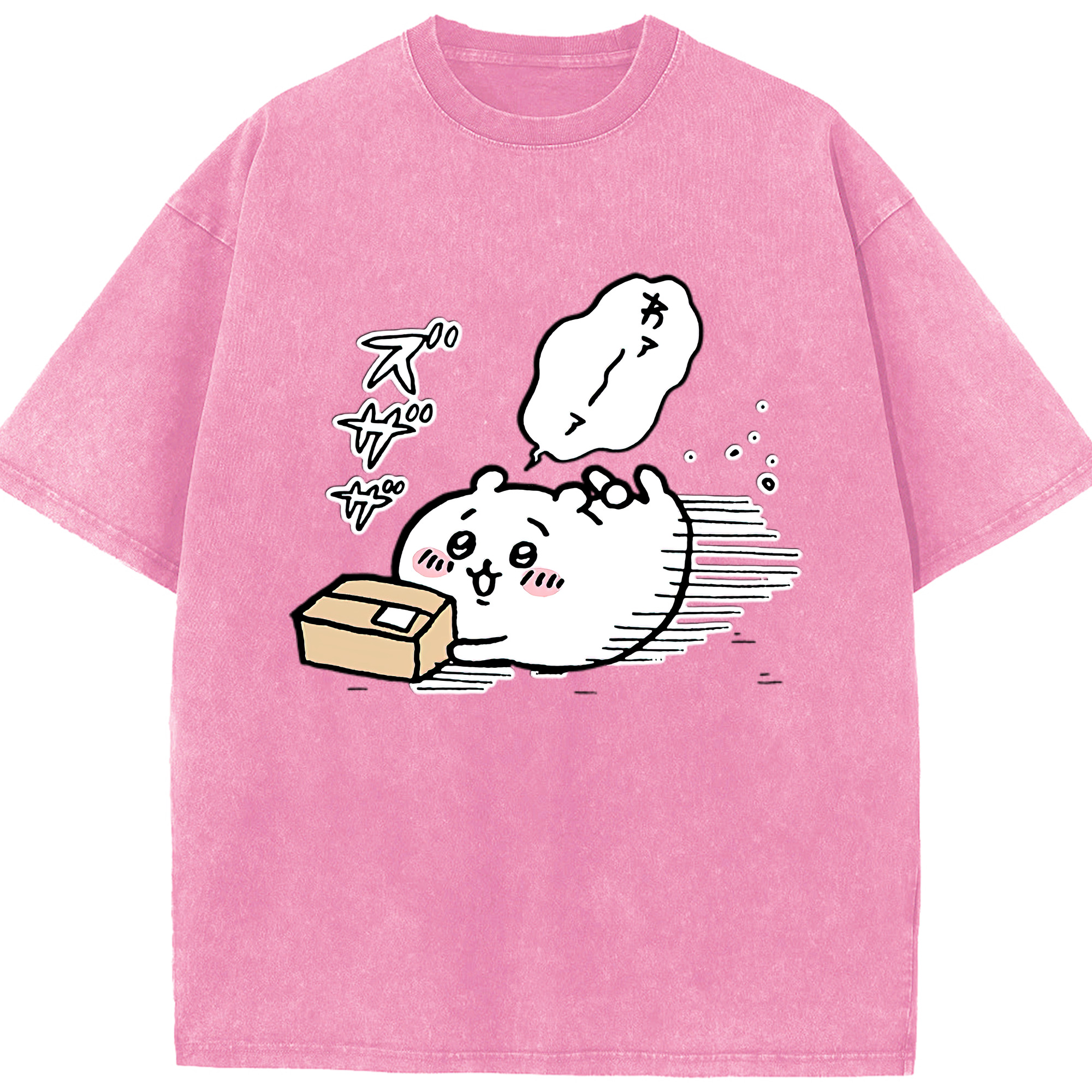 （画像用） ちいかわ ちいかわ Chii-kawa chiikawa 綿100% ヴィンテージ風 半袖Tシャツ（フロントプリント）